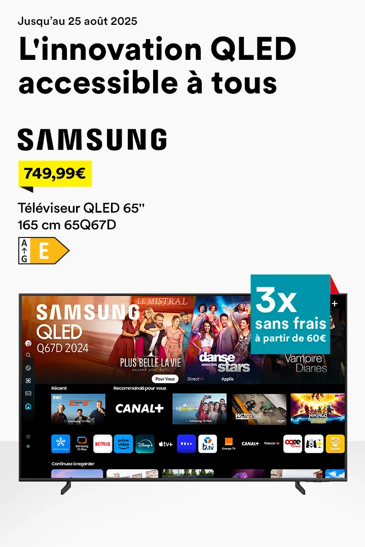 Téléviseur QLED 65'' 165 cm 65Q67D SAMSUNG