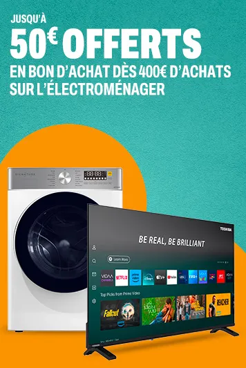 Jusqu'à 50€ offerts*