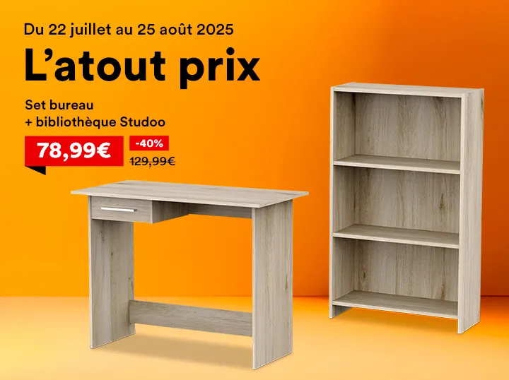 L'atout prix Set bureau et bibliothèque STUDOO